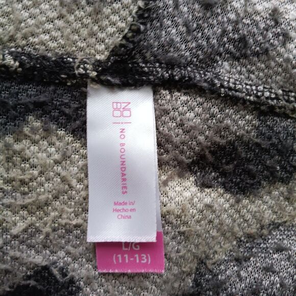 NOBO BOUNDARIES Women's Fuzzy Camo Pullover Hoodie w/ Side Pickets L(11-13) - Picture 2 of 7